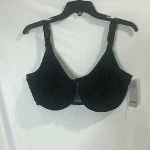 Chantelle Womens Black Unlined Adjustable Strap Underwired Plunge Bra Size 38
